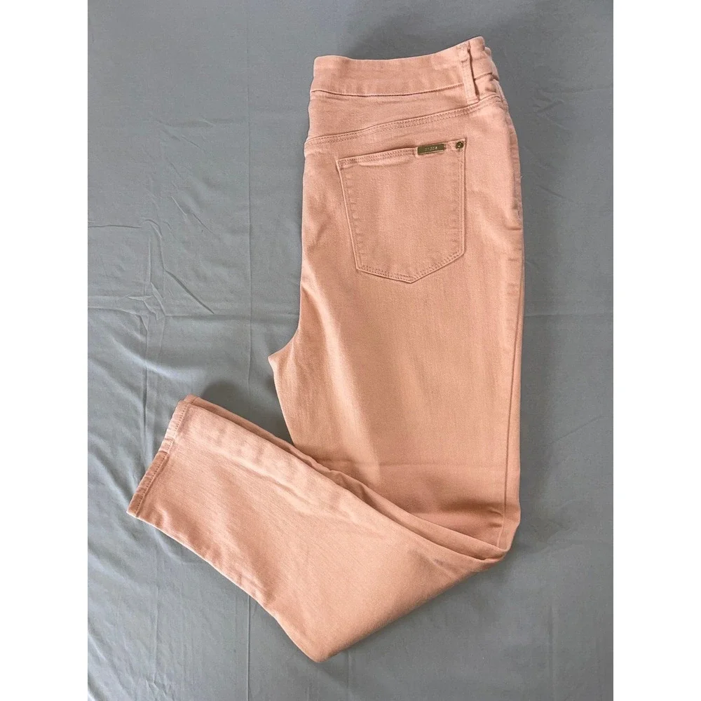 Chico's So Slimming Girlfriend Slim Leg Ankle Jeans w/ Studded Cuffs. 12R, EUC!! - Picture 2 of 9